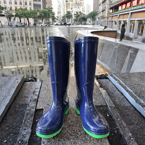 Botas de Lluvia de PVC con Purpurina, Antideslizantes, Impermeables, Color Azul Marino, Ligeras, Resistentes al Ácido, para Hombre, para Otoño e Invierno, Zapatos de Trabajo Económicos - Product Image 3