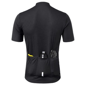 เสื้อกีฬาผู้ชายแขนสั้นทรงสลิมฟิตเสื้อผ้าปั่นจักรยานน้ำหนักเบามีซิป - Product Image 2