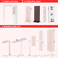 Panneau de luminothérapie LED infrarouge rouge pour le visage et le corps entier avec support de bureau – Contrôle de la lumière rouge