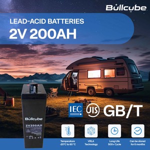 Batterie de traction tubulaire au plomb-acide Bullcube 2V 200Ah 6V 12V pour batterie de traction GX-2200-LA 2 volts GX-2200-LA - Product Image 2