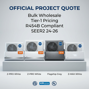 Z-MAX R32 17 SEER2 Cooling Only <b>Mini</b> <b>Split</b> <b>AC</b> Dual Voltage 115V/230V Battery Powered AHRI Certified Household & Hotel 17 SEER2 H - Product Image 6