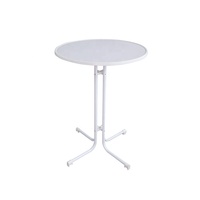 Table de cocktail haute blanche nordique bon marché meubles de salle à manger extérieure pliante en plastique imperméable et durable pour événements de restaurant