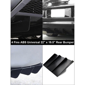 Car Rear Bumper <b>Diffuser</b> Shark Fin Spoiler Black ABS Universal Type Sports Style Decoration - Product Image 5