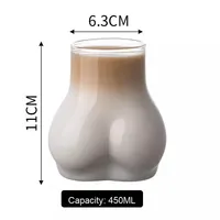 Vente en gros Tasse à café en verre PC transparente monocouche créative amusante Design moderne pour fête Tasse à cocktail personnalisée pour bar