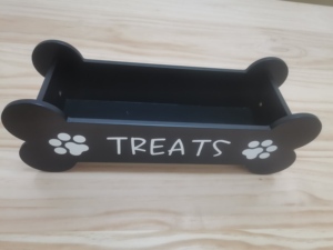 Recipiente de Madeira para Petiscos de Cão com Alça Conjunto de Jarros para Ração de Cão Caixa de Armazenamento de Madeira Estilo Moderno - Product Image 5