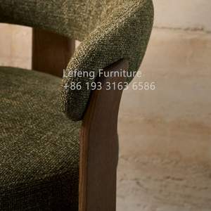 Sedia Moderna di Alta Qualità <span class=keywords><strong>in</strong></span> <span class=keywords><strong>Legno</strong></span> con Seduta Morbida <span class=keywords><strong>in</strong></span> Bouclé, per Saloni, Matrimoni e Ristoranti - Product Image 4