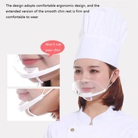 Masque transparent pour la restauration, masque de chef, hygiène alimentaire, cuisine spéciale, restaurant, cantine, anti-salive, anti-poussière et anti-buée
