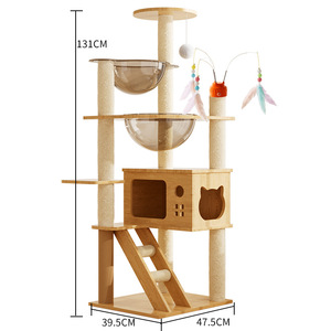 โรงงานผลิตต้นไม้แมวออลอินวัน ที่ลับเล็บแมว ที่นอนแมว แคปซูลอวกาศ หอคอยแมวขนาดใหญ่ สำหรับแมวหลายตัว - Product Image 1