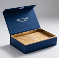 Boîte cadeau rigide à clapet personnalisée avec estampage à chaud de luxe, logo personnalisé, insert en velours pour emballage de bijoux, cosmétiques et parfums