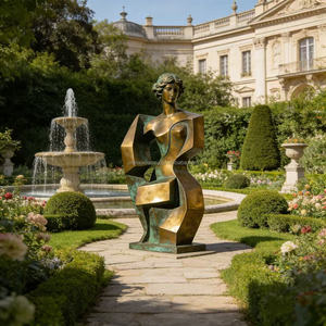 Escultura Moderna Abstracta de Figura Femenina en Bronce, Estilo Cubista, Estatua Artística para Decoración de Jardín y Hotel - Product Image 2