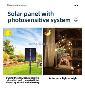 IP65 impermeable LED Solar Navidad decoración luces cadena decoraciones al aire libre para árbol de Navidad patio <span class=keywords><strong>arreglo</strong></span> - Product Image 5