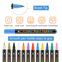 12 couleurs lavables stylos marqueurs de coloration des ongles pour animaux de compagnie pour chiens chats stylos d'art des ongles chaton ensemble de brosse de toilettage des ongles fournitures pour animaux de compagnie Nai