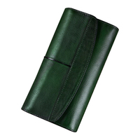 Dompet Pendek Mewah Kulit Asli Gaya Baru Antik Dompet Kartu Bisnis Pria