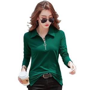 Camisas Polo de Moda para Mujer, Color Blanco, Manga Larga, Cuello Camisero, con Logotipo Personalizado - Product Image 1