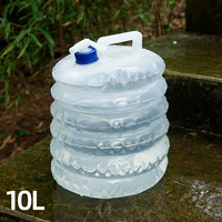 Seau pliable portable en plastique écologique léger sans BPA de 5L à 15L, conteneur de stockage d'eau, réservoir extérieur