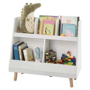 Blanco pequeño barato de madera bebés guardería Almacenamiento de juguetes y estantes de libros estante de madera para el hogar niños sala de almacenamiento - Product Image 1