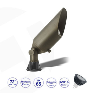 ETL 2102 LED Spot Light Fixture in Low Voltage with Heavy Duty Solid Brass with Elegant Antique Bronze Finish for Outdoor Garden - Product Image 2