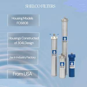 SHELCO modèle FOS808 boîtier de Filtration d'eau industrielle à haute efficacité 304L acier inoxydable USA conçu fournitures de filtre de pompe - Product Image 3