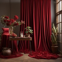 Vente en gros de rideaux occultants de luxe en tissu de velours personnalisés pour salon chambre à coucher hôtel restaurant pour la maison