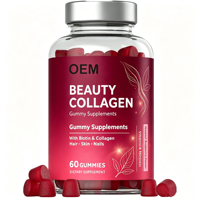 Gummies à la biotine 5000 mcg favorisant la santé des cheveux, de la peau et des ongles, gummies véganes au collagène saveur framboise