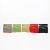 Recyclebare Custom Vlakke Bodem Aluminiumfolie Plastic Ziplock Koffiezakken Rits Koffie Verpakking Tassen Koffie Zakje Met Ventiel