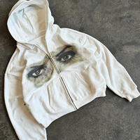 Taille US personnalisé surdimensionné goutte épaule coton côtes tricot impression numérique Streetwear fabricant graphique à manches longues T-shirt lourd