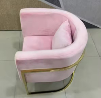 Moderner Ergonomischer Drehbarer Esszimmerstuhl mit Samtbezug und Metallbeinen für Zuhause oder Hotel in Küche oder Wohnzimmer