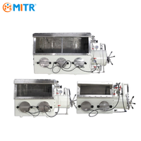 MITR OEM Boîte à gants sous vide personnalisable en acier inoxydable -0.1Mpa, chambre d'isolation de laboratoire, pureté 99,99% pour gaz inertes et lithium