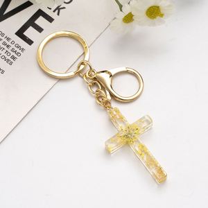 Vente en gros usine Nouvelle Arrivée Populaire Créatif Porte-clés Fleur Véritable en Résine pour Sac à Main - Product Image 3