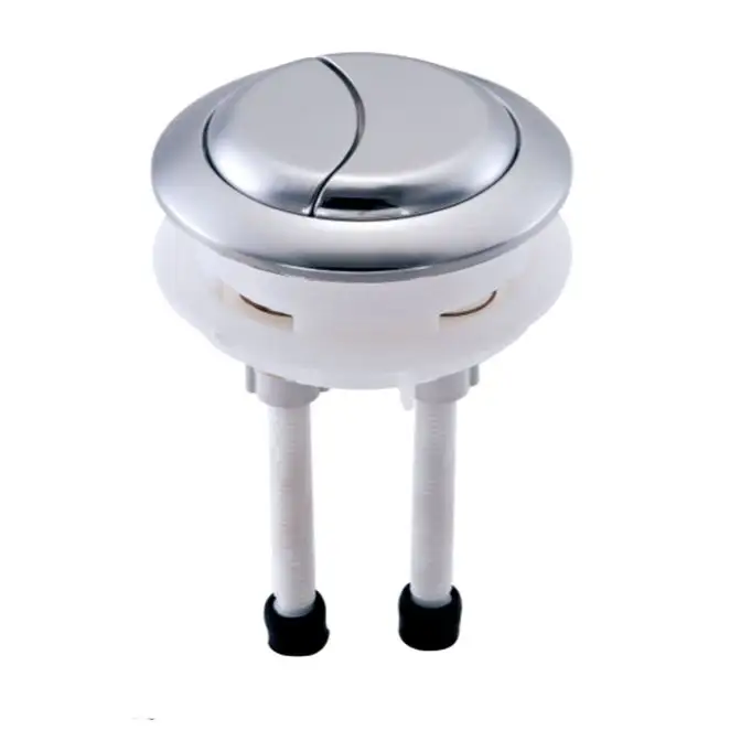 Bouton de toilette rond à double pression en ABS, 1 pièce, 58mm, simple