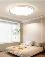 Nouveau Plafonnier LED Moderne et Élégant 48W/64W/72W à Contrôle Tactile Intelligent, CRI 97, en Acrylique et Aluminium, Montage en Saillie, Petit Modèle 2700K