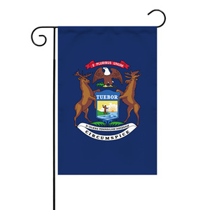 Wholesale Custom 12x18 Inch Garden Flag Double Sided American Michigan Elk Moose Great Lakes Design Outdoor Porch Flag - Product Image 1