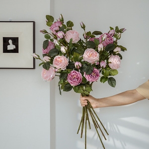Ramo de Rosas Artificiales Haiyi de 30cm-100cm, de Goma Suave, Decoración para el Hogar - Product Image 1