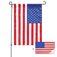 Ensemble de drapeaux suspendus à thème patriotique pour anniversaire, imprimés numériquement recto-verso, en polyester imperméable et durable, 30x45cm, pour décoration extérieure