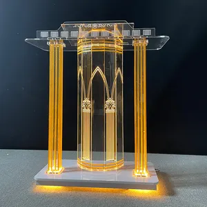 LED lighting church acrylic pulpits modern