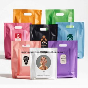 Custom Logo Screen Printed Biodegradable Recyclable T-Shirt Shopping Bags with Die Cut Handle for <b>Shoes</b> & Retail Use - Product Image 3