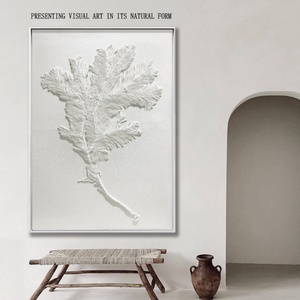 Peinture sur toile Wabi Sabi pour la décoration de la maison, art mural pour hôtel, peinture artisanale en plâtre texturé 3D, peinture abstraite moderne de grande taille pour la maison, esthétique - Product Image 3