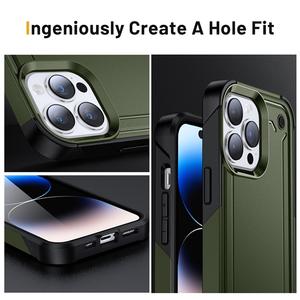 Nuova Custodia per Cellulare PC TPU 2 in 1 Spessa e Resistente agli Urti <span class=keywords><strong>Verde</strong></span> per <span class=keywords><strong>iPhone</strong></span> 14 <span class=keywords><strong>13</strong></span> <span class=keywords><strong>Pro</strong></span> <span class=keywords><strong>Max</strong></span> - Product Image 5