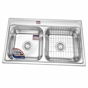 Évier de cuisine double cuve en acier inoxydable TADT à encastrer avec égouttoir en fil métallique – Qualité supérieure - Product Image 5
