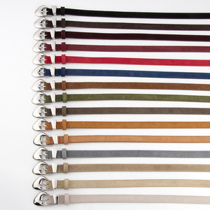 <span class=keywords><strong>Ceinture</strong></span> en cuir de vachette et <span class=keywords><strong>daim</strong></span> noir et marron vintage de haute qualité pour femmes, fine et ajustée, avec boucle, idéale pour les jeans et les robes - Product Image 3