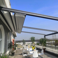 Pergola rétractable automatique étanche en PVC Pare-soleil extérieur électrique PVC couverture de toit pliant auvent auvent pour balcon
