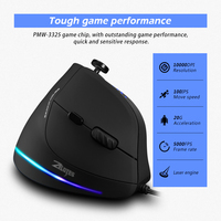 ZELOTES C-18 accessoires informatiques chauds souris verticale multi-boutons rvb souris de jeu verticale filaire