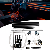 Lampe d'ambiance LED gravée au laser, lampe de dossier, lampe de selle, cache-tweeter pour Tesla Model 3/Model Y RHD LHD