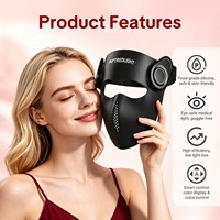 Masque facial LED en silicone, 236 LED, 1064 nm, contrôle vocal IA, masque de luminothérapie LED, appareil de soin de la peau, beauté à domicile, routine quotidienne