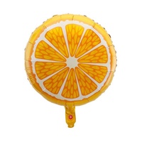 Lot de ballons en aluminium pour décoration de fête d'anniversaire d'enfants, thème fruits (citron, orange), vente en gros transfrontalière