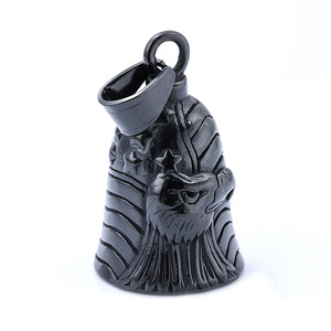 Cloche de moto vintage <span class=keywords><strong>en</strong></span> acier inoxydable avec logo personnalisé du fabricant, motif Aigle américain porte-bonheur - Product Image 3