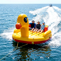 Vente en gros usine Huayue Bateau gonflable tractable en PVC en forme de canard pour 4 personnes, 3m, avec garantie de 2 ans