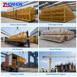 Grue à tour électrique grande capacité QTZ125 QTZ160 QTZ250 pour projets commerciaux en immeubles de grande hauteur, charge maximale à <span class=keywords><strong>la</strong></span> pointe de <span class=keywords><strong>la</strong></span> grue, flèche longue - Product Image 4