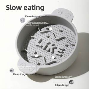 Gamelle anti-glouton pour petits chiens, bol en silicone pour nourriture et eau, pour une alimentation lente et anti-étouffement - Product Image 3