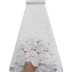 Tela de Encaje de Guipur de Lujo NI.AI, Tela de Encaje Nigeriana, Nuevo Diseño de Encaje Seco para Bodas y Fiestas - Product Image 4